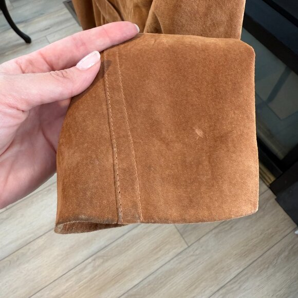 🤎 Suede Leather Coat w/ Faux Fur Collar 🤎 - Picture 9 of 9